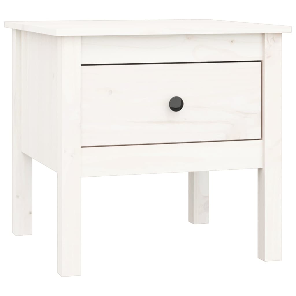 Bijzettafels Massief Grenenhout 2 50 x 50 x 49 cm Wit