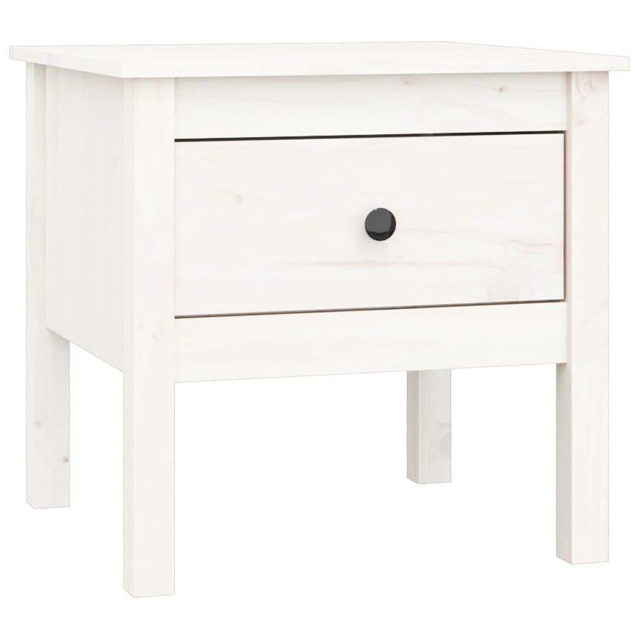 Bijzettafels Massief Grenenhout 2 50 x 50 x 49 cm Wit