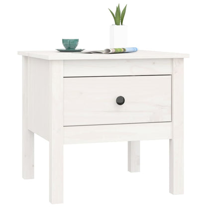 Bijzettafels Massief Grenenhout 2 50 x 50 x 49 cm Wit