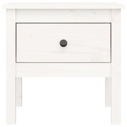 Bijzettafels Massief Grenenhout 2 50 x 50 x 49 cm Wit