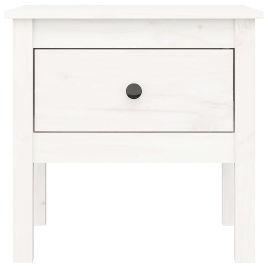 Bijzettafels Massief Grenenhout 2 50 x 50 x 49 cm Wit