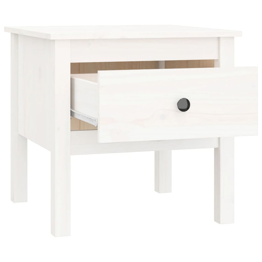 Bijzettafels Massief Grenenhout 2 50 x 50 x 49 cm Wit