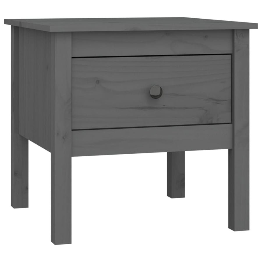 Bijzettafel Massief Grenenhout 1 50 x 50 x 49 cm Grijs