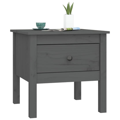 Bijzettafel Massief Grenenhout 1 50 x 50 x 49 cm Grijs