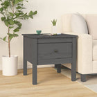 Side table 50x50x49 cm solid pine grey