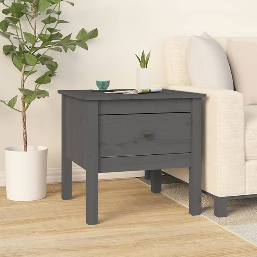 Bijzettafels Massief Grenenhout 2 50 x 50 x 49 cm Grijs