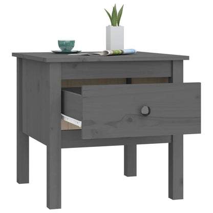 Bijzettafels Massief Grenenhout 2 50 x 50 x 49 cm Grijs