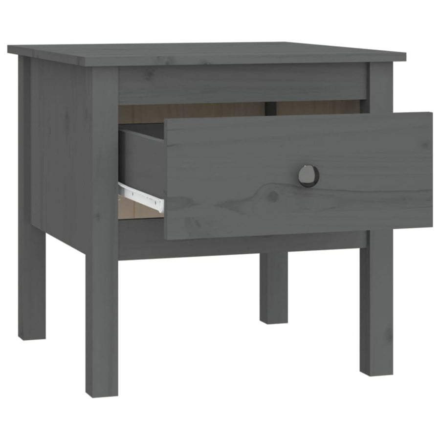 Bijzettafels Massief Grenenhout 2 50 x 50 x 49 cm Grijs