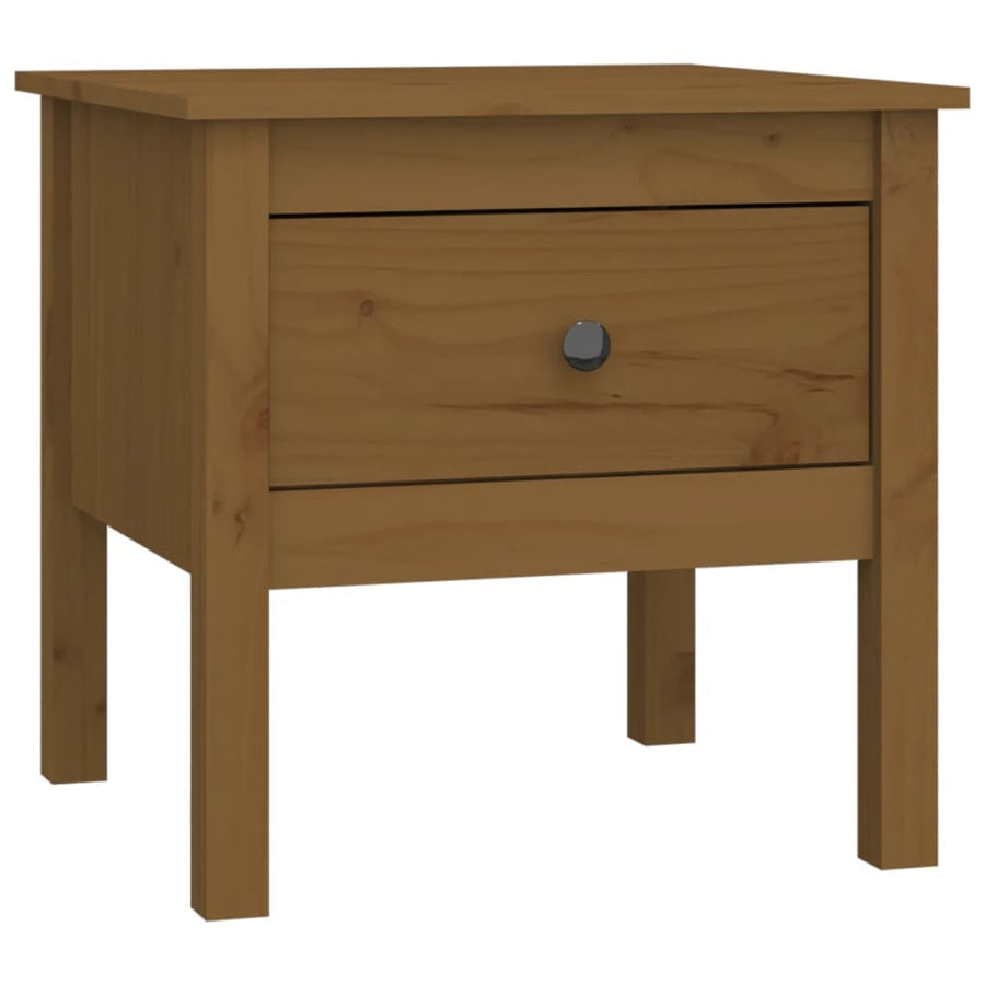 Bijzettafels Massief Grenenhout 2 50 x 50 x 49 cm Honingbruin