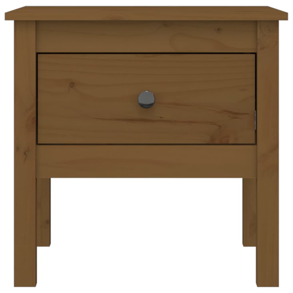 Bijzettafels Massief Grenenhout 2 50 x 50 x 49 cm Honingbruin