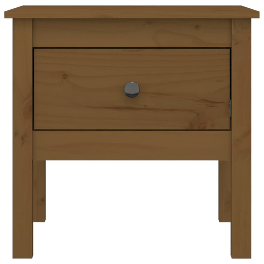 Bijzettafels Massief Grenenhout 2 50 x 50 x 49 cm Honingbruin