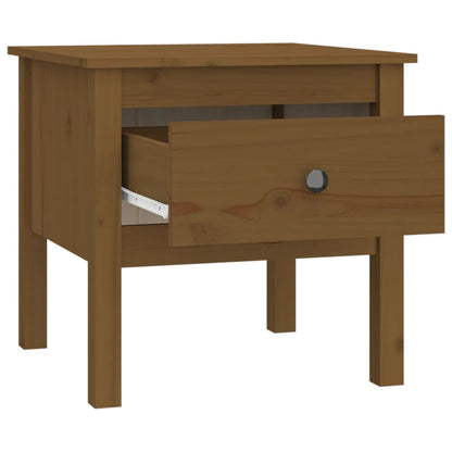 Bijzettafels Massief Grenenhout 2 50 x 50 x 49 cm Honingbruin