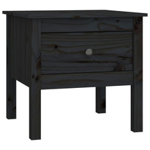 Bijzettafel Massief Grenenhout 1 50 x 50 x 49 cm Zwart