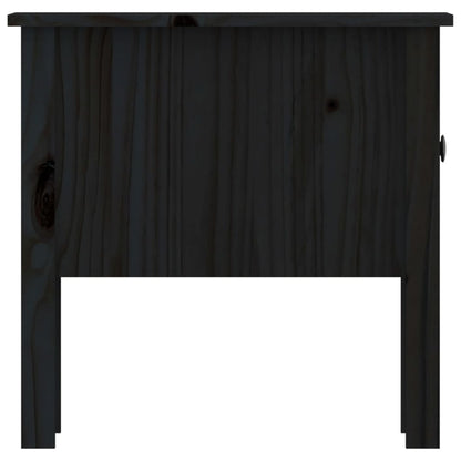Bijzettafel Massief Grenenhout 1 50 x 50 x 49 cm Zwart