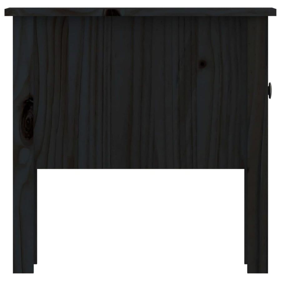 Bijzettafel Massief Grenenhout 1 50 x 50 x 49 cm Zwart
