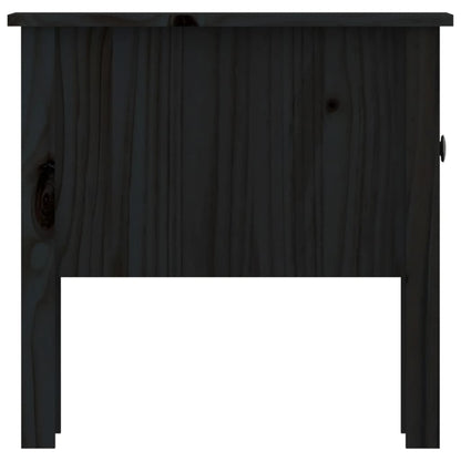 Bijzettafels Massief Grenenhout 2 50 x 50 x 49 cm Zwart