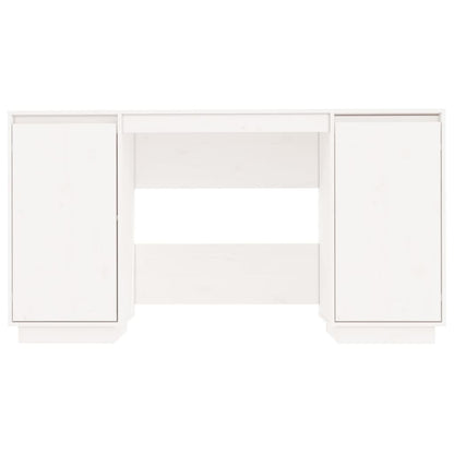 Bureau 140X50X75 Cm Massief Grenenhout Wit