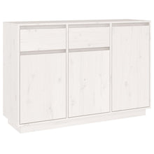 Dressoir 110X34X75 Cm Massief Grenenhout Wit