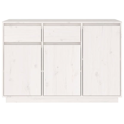 Dressoir 110X34X75 Cm Massief Grenenhout Wit