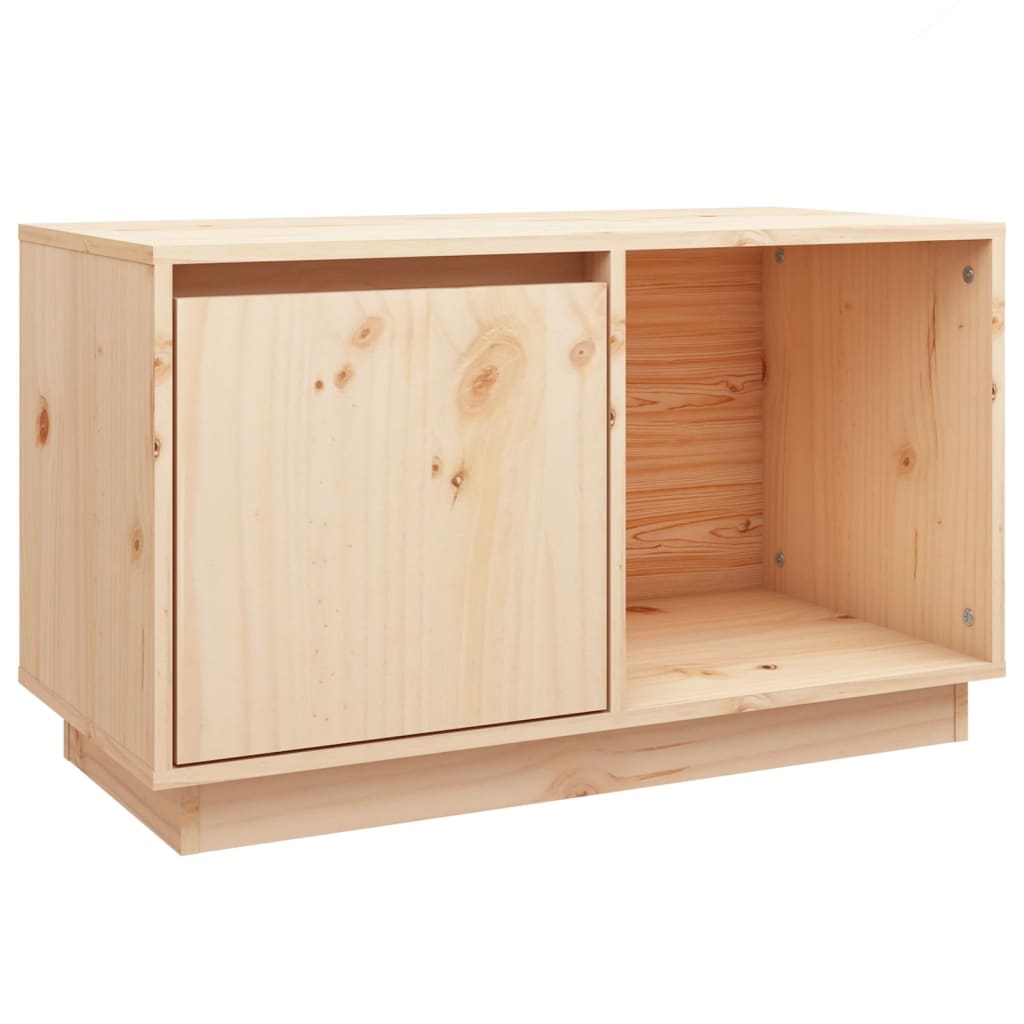 Tv-Meubel 74X35X44 Cm Massief Grenenhout Naturel