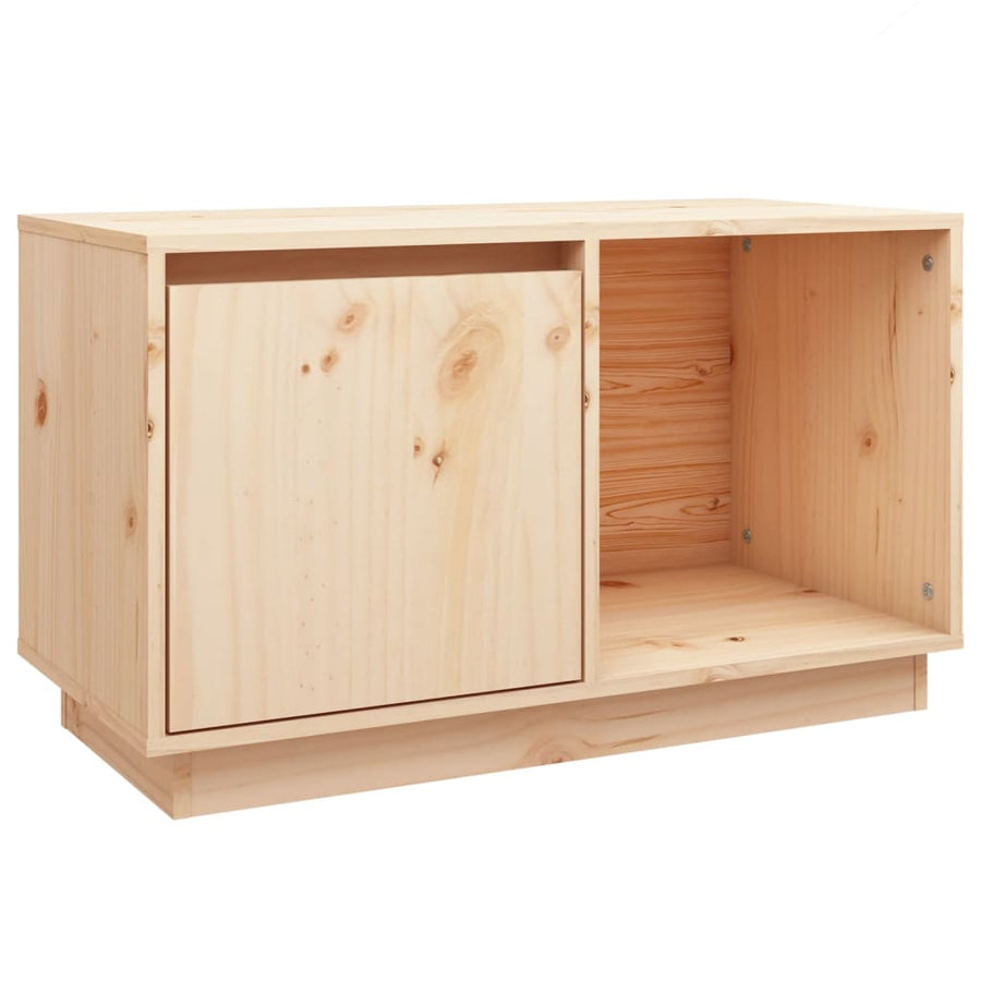 Tv-Meubel 74X35X44 Cm Massief Grenenhout Naturel