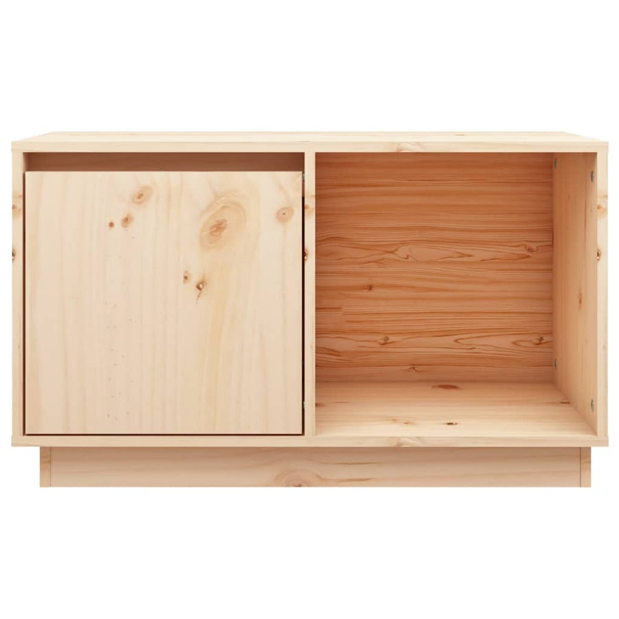 Tv-Meubel 74X35X44 Cm Massief Grenenhout Naturel