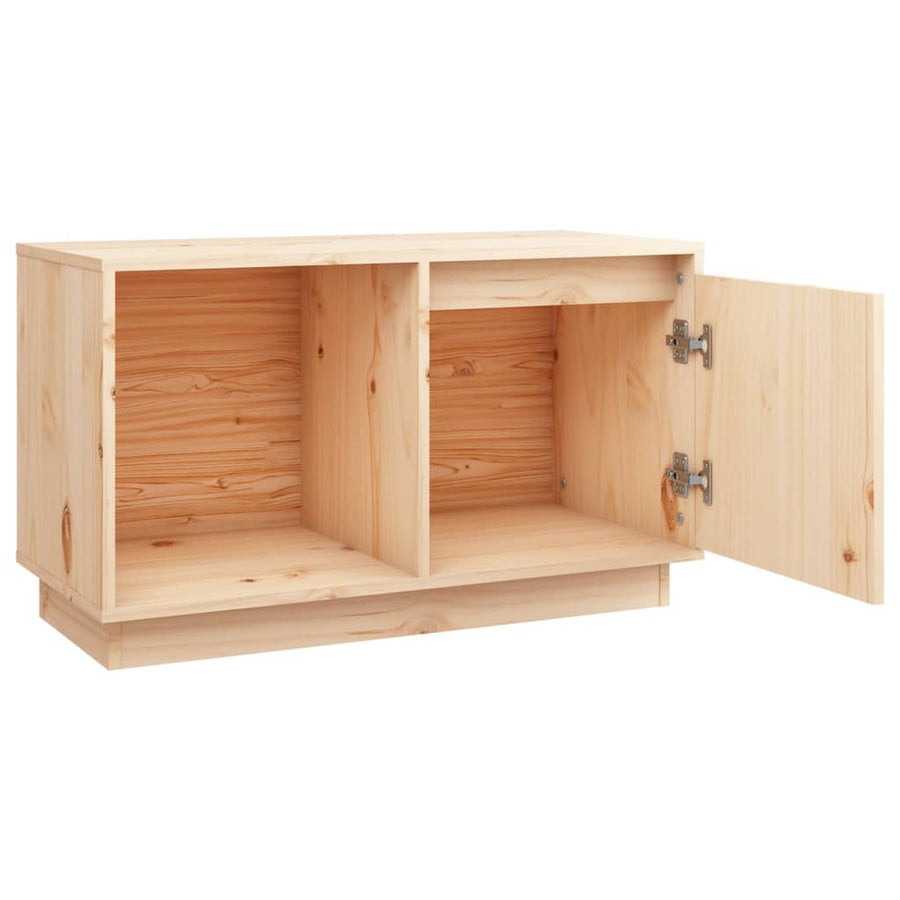 Tv-Meubel 74X35X44 Cm Massief Grenenhout Naturel