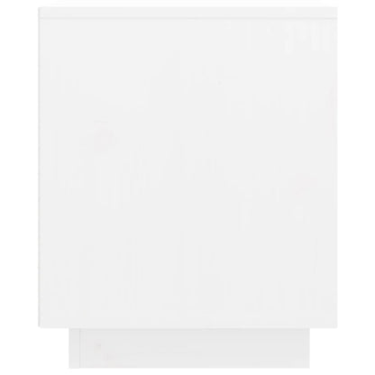 Tv-Meubel 74X35X44 Cm Massief Grenenhout Wit