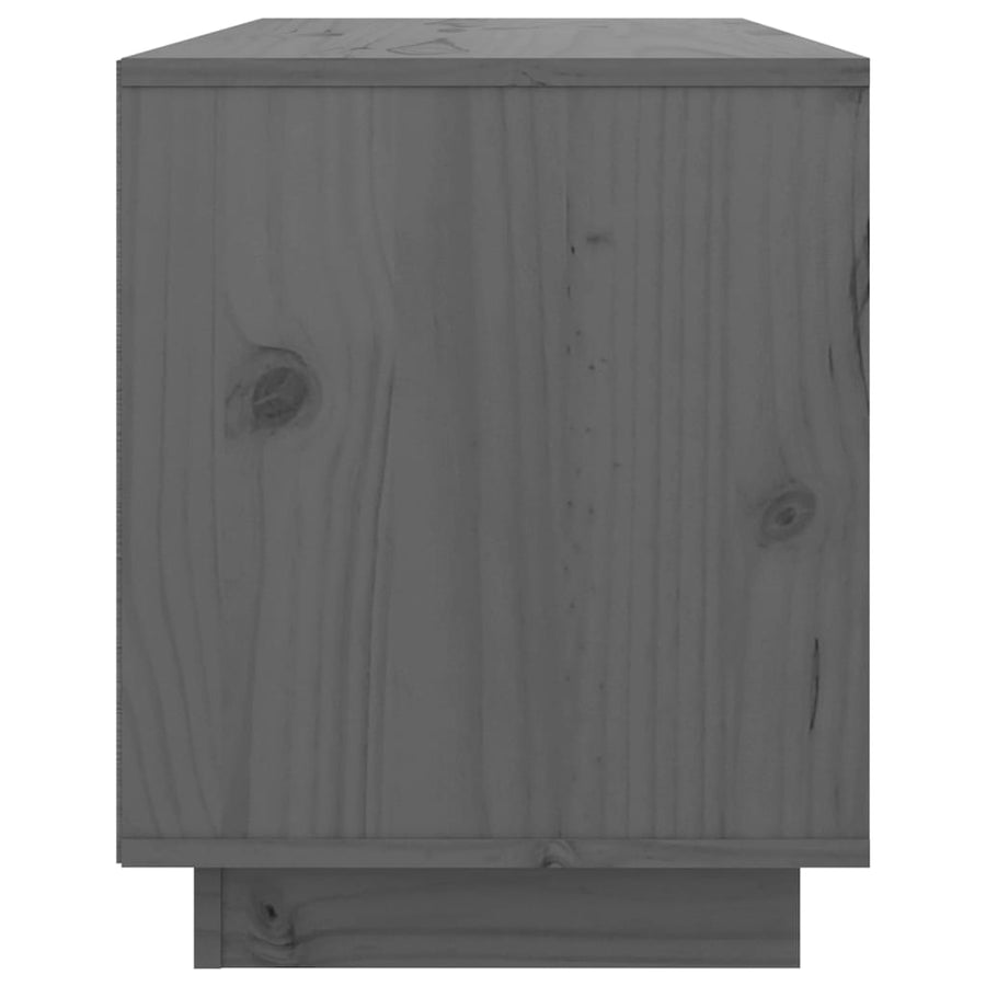 Tv-Meubel 74X35X44 Cm Massief Grenenhout Grijs