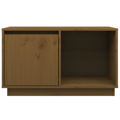 Tv-Meubel 74X35X44 Cm Massief Grenenhout Honingbruin