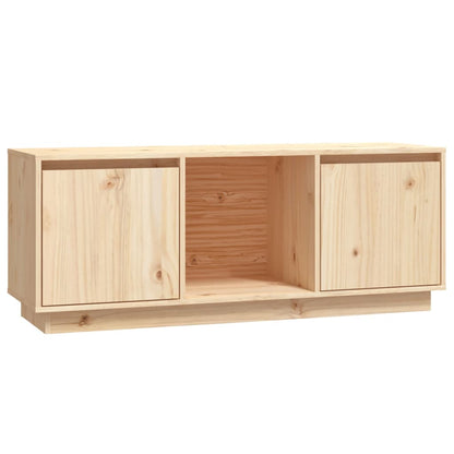 Tv-Meubel 0,5X35X44 Cm Massief Grenenhout Naturel