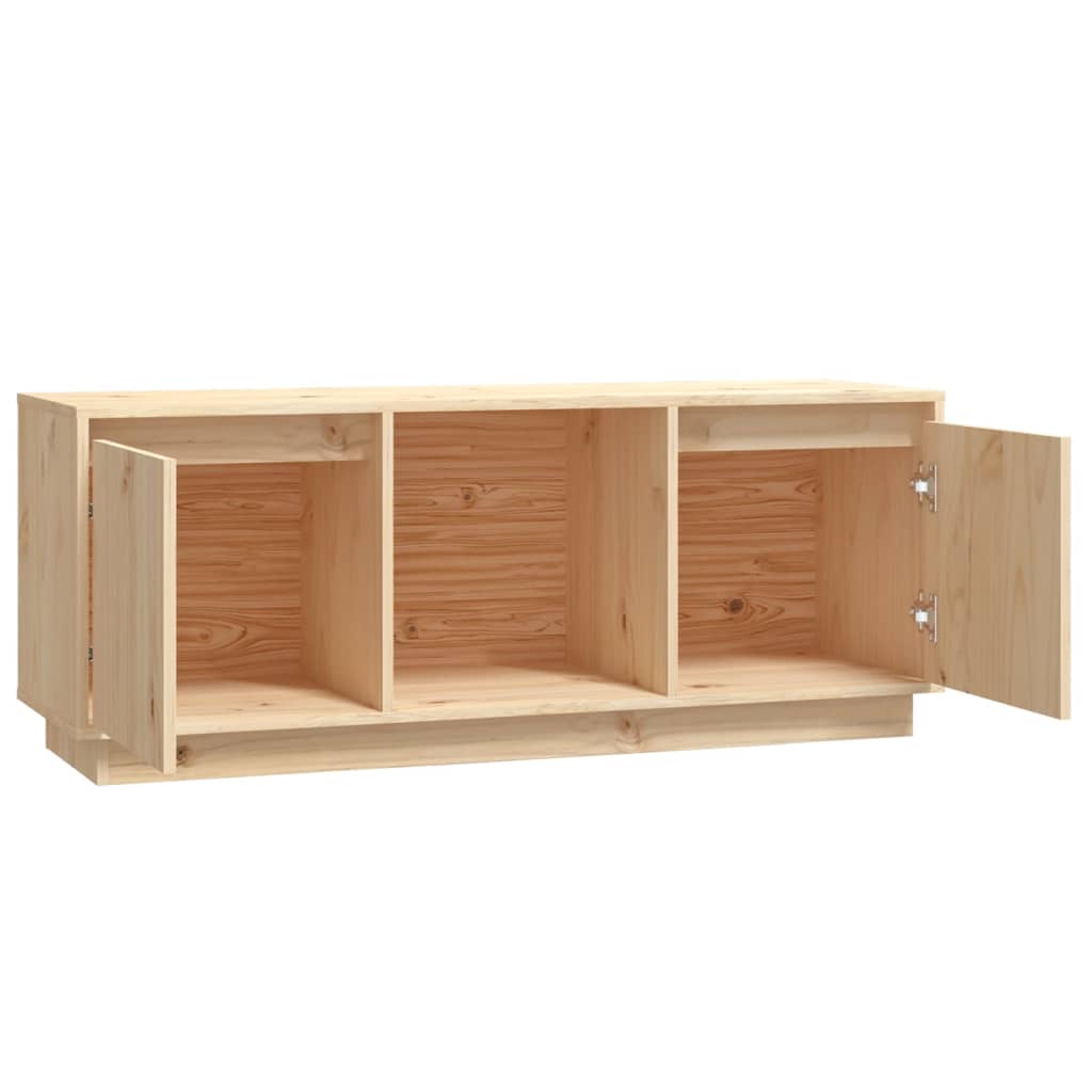 Tv-Meubel 0,5X35X44 Cm Massief Grenenhout Naturel