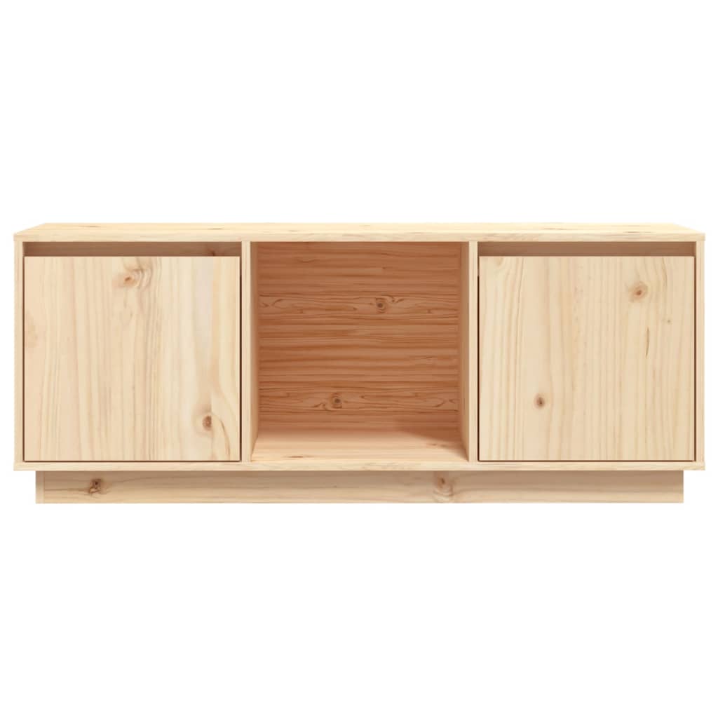 Tv-Meubel 0,5X35X44 Cm Massief Grenenhout Naturel