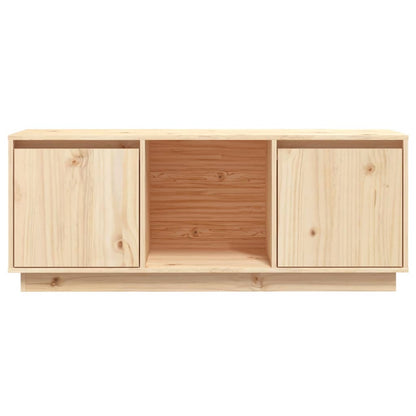 Tv-Meubel 0,5X35X44 Cm Massief Grenenhout Naturel