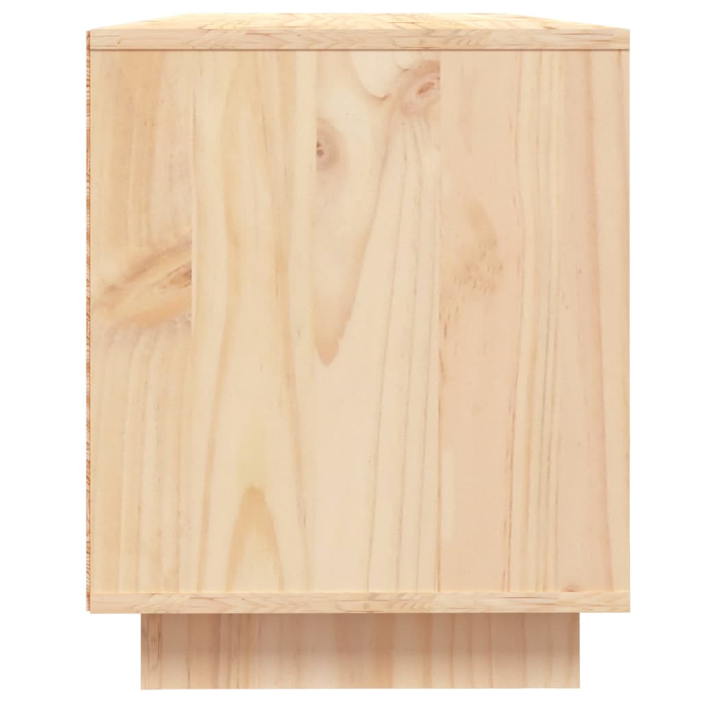 Tv-Meubel 0,5X35X44 Cm Massief Grenenhout Naturel