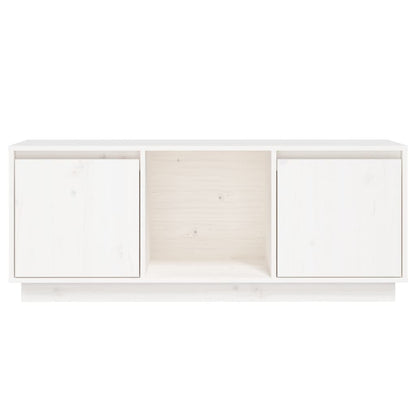 Tv-Meubel 0,5X35X44 Cm Massief Grenenhout Wit