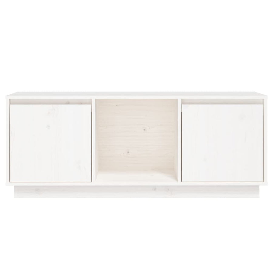 Tv-Meubel 0,5X35X44 Cm Massief Grenenhout Wit