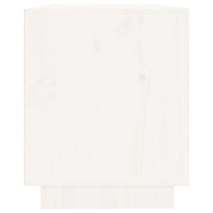 Tv-Meubel 0,5X35X44 Cm Massief Grenenhout Wit