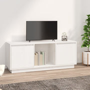 TV cabinet 110.5x35x44 cm solid pine wood white