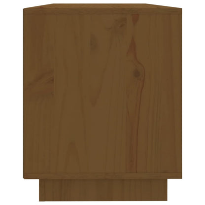 Tv-Meubel 0,5X35X44 Cm Massief Grenenhout Honingbruin
