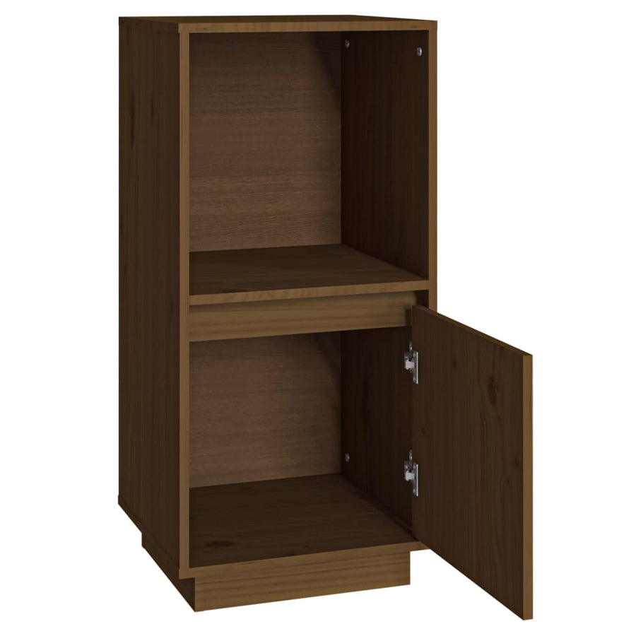 Dressoir 38X35X80 Cm Massief Grenenhout Honingbruin