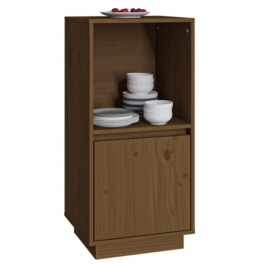 Dressoir 38X35X80 Cm Massief Grenenhout Honingbruin