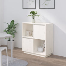Dressoir 74X35X80 Cm Massief Grenenhout Wit