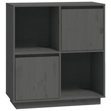 Dressoir 74X35X80 Cm Massief Grenenhout Grijs