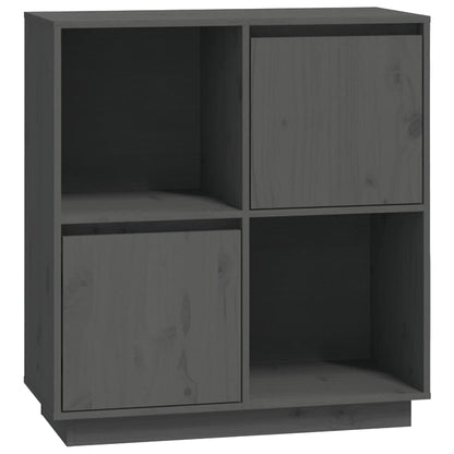 Dressoir 74X35X80 Cm Massief Grenenhout Grijs
