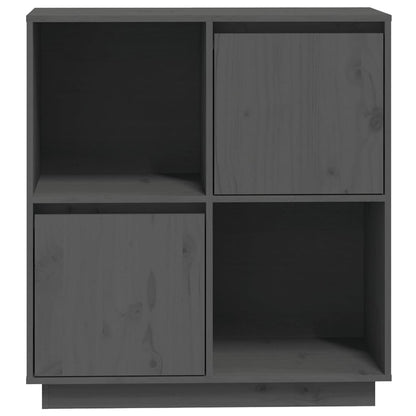 Dressoir 74X35X80 Cm Massief Grenenhout Grijs