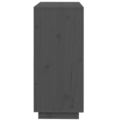 Dressoir 74X35X80 Cm Massief Grenenhout Grijs