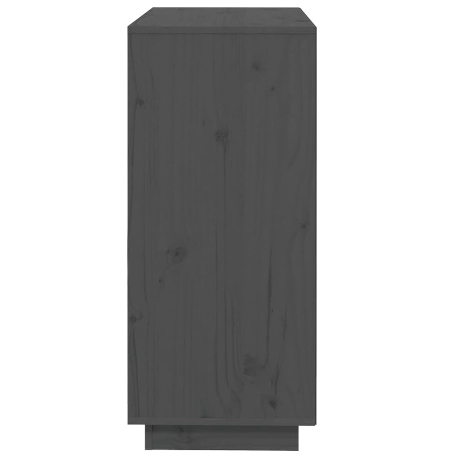 Dressoir 74X35X80 Cm Massief Grenenhout Grijs