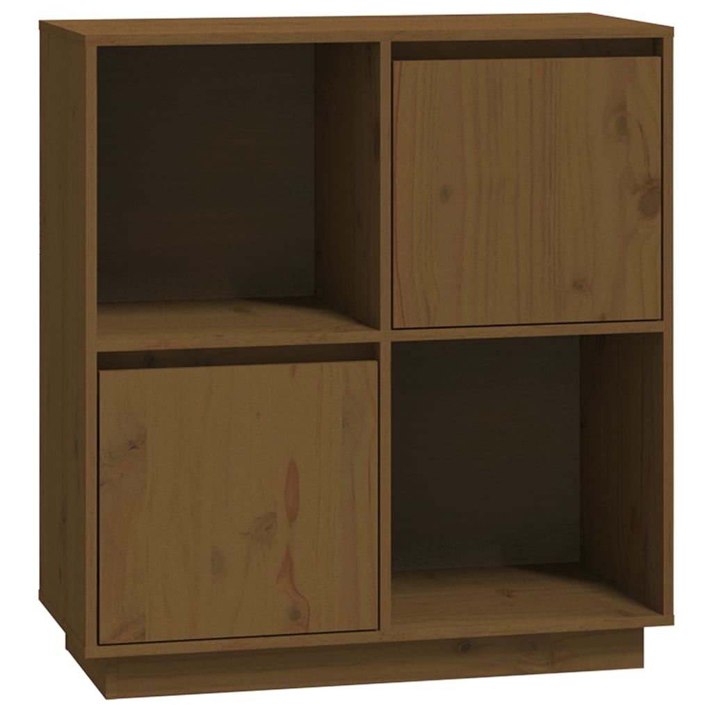 Dressoir 74X35X80 Cm Massief Grenenhout Honingbruin