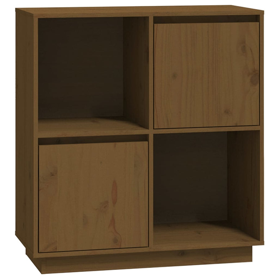 Dressoir 74X35X80 Cm Massief Grenenhout Honingbruin
